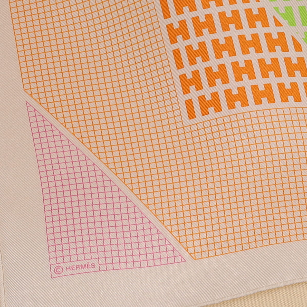 Brand New Boxed Hermès H en Biais Silk Scarf