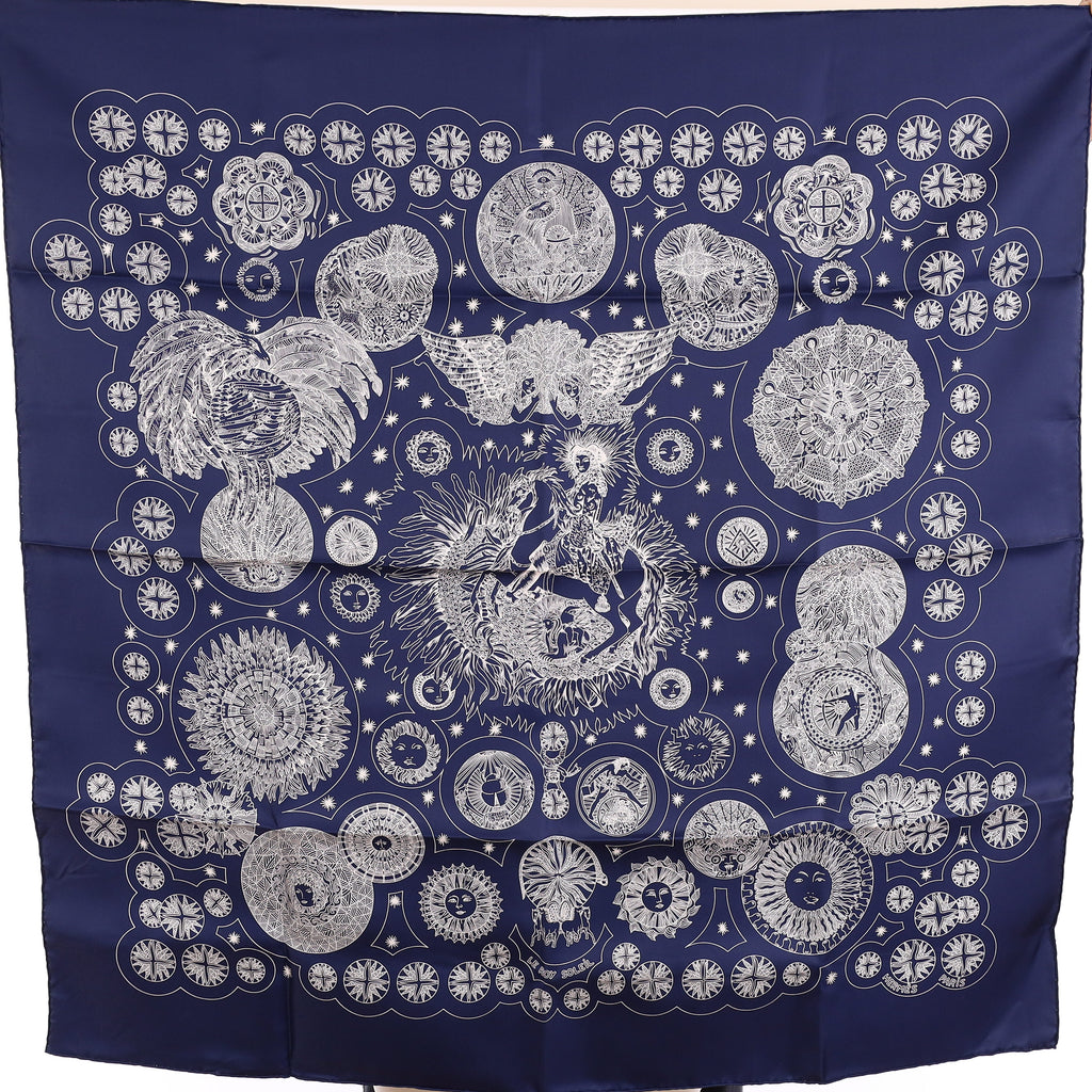 Brand New Boxed Hermès Le Roy Soleil Silk Scarf Rare