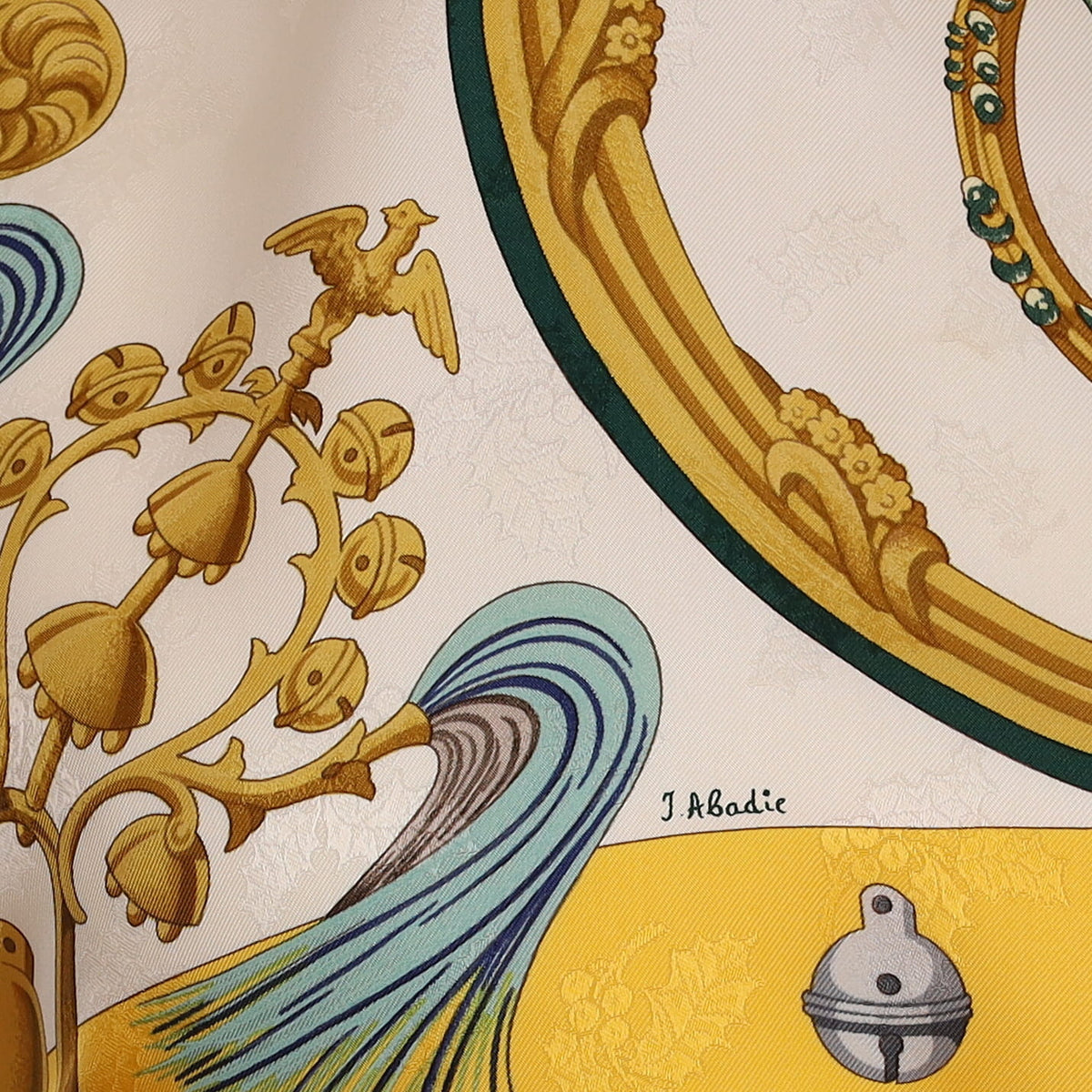 Pristine Boxed Hermès Plumes et Grelots Silk Scarf Quite Rare