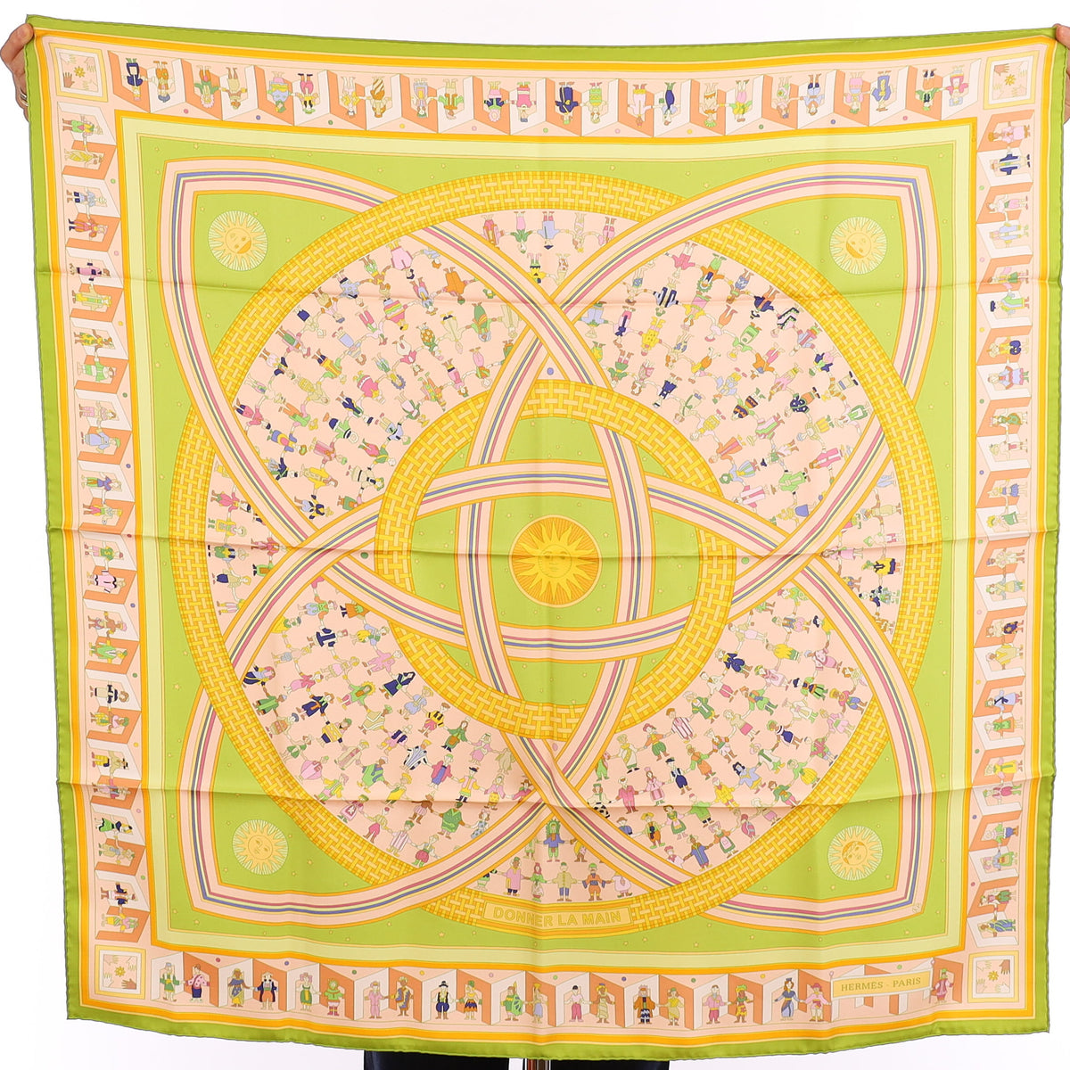 Brand New Boxed Hermès Donner la Main Silk Scarf