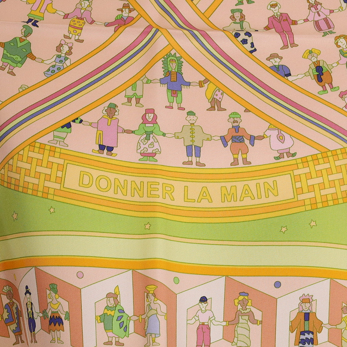 Brand New Boxed Hermès Donner la Main Silk Scarf