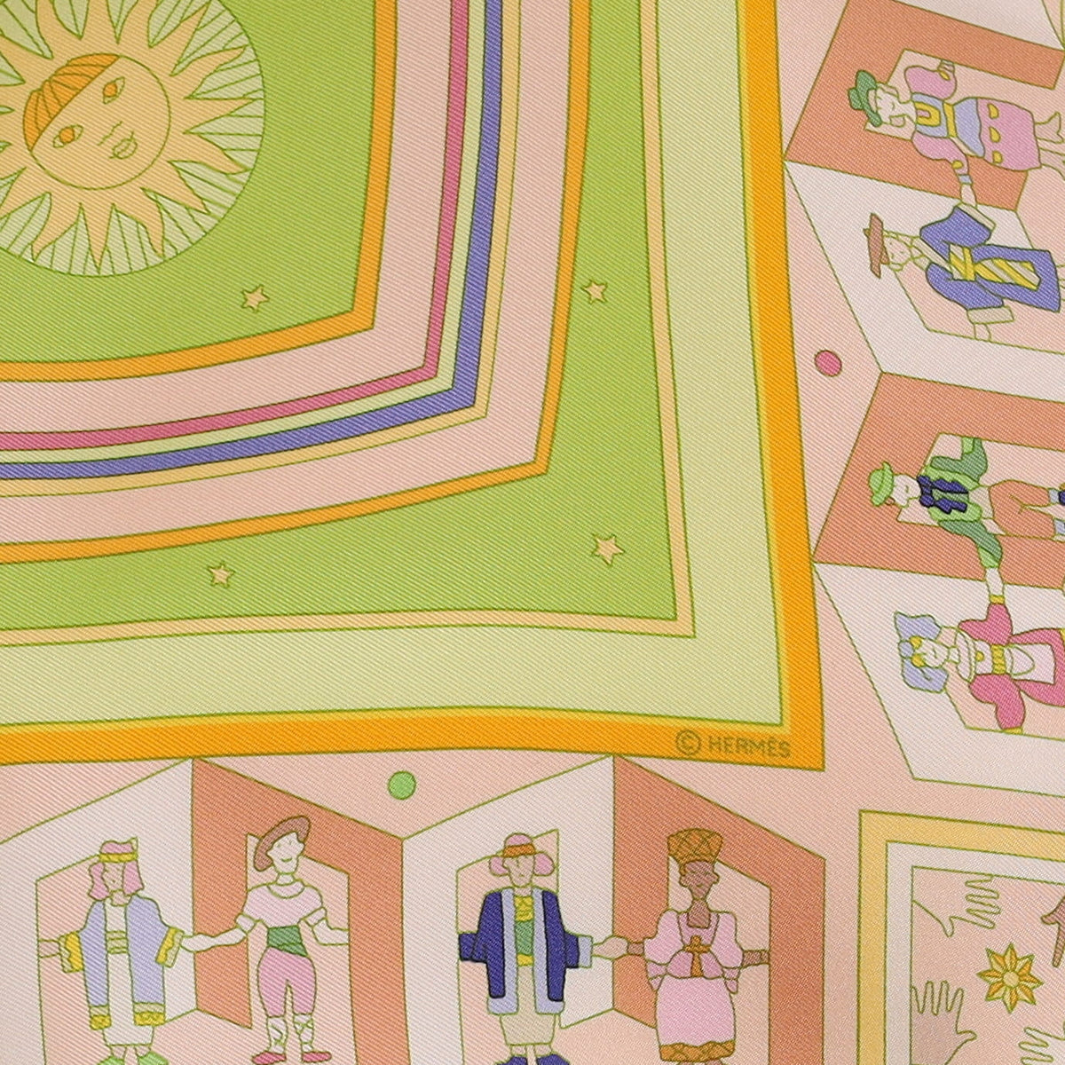 Brand New Boxed Hermès Donner la Main Silk Scarf