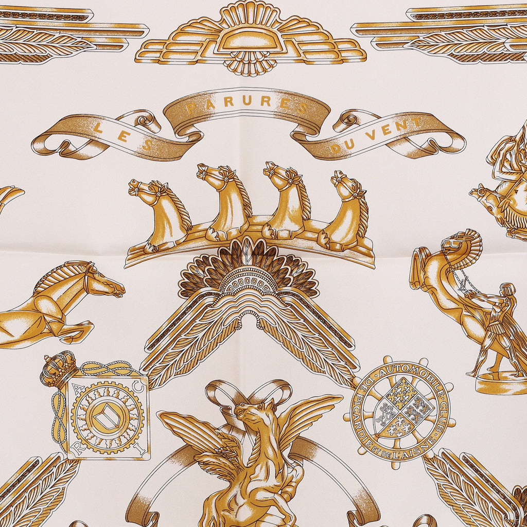 Brand New Boxed Hermès Les Parures du Vent Silk Scarf