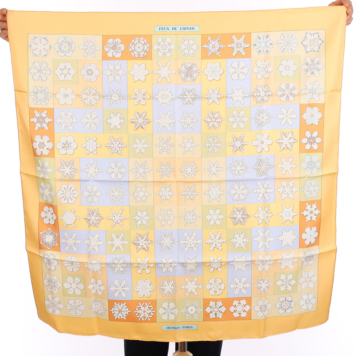 Brand New Boxed Hermès Feùx de L'hiver Silk Scarf