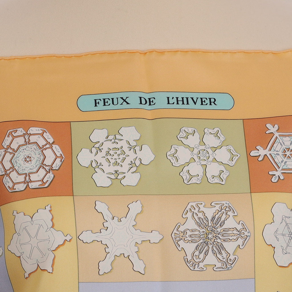 Brand New Boxed Hermès Feùx de L'hiver Silk Scarf