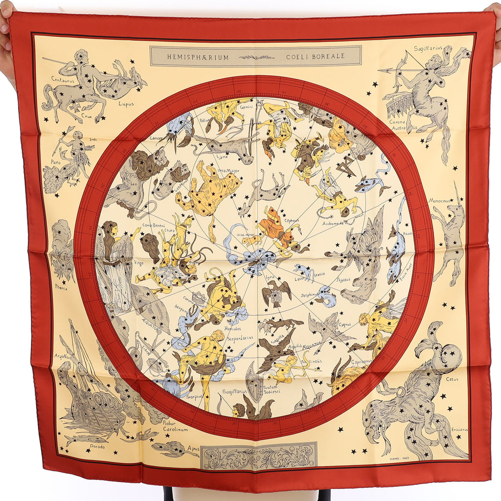 Brand New Boxed Hermès Hemispharium Coeli Boreale Silk Scarf