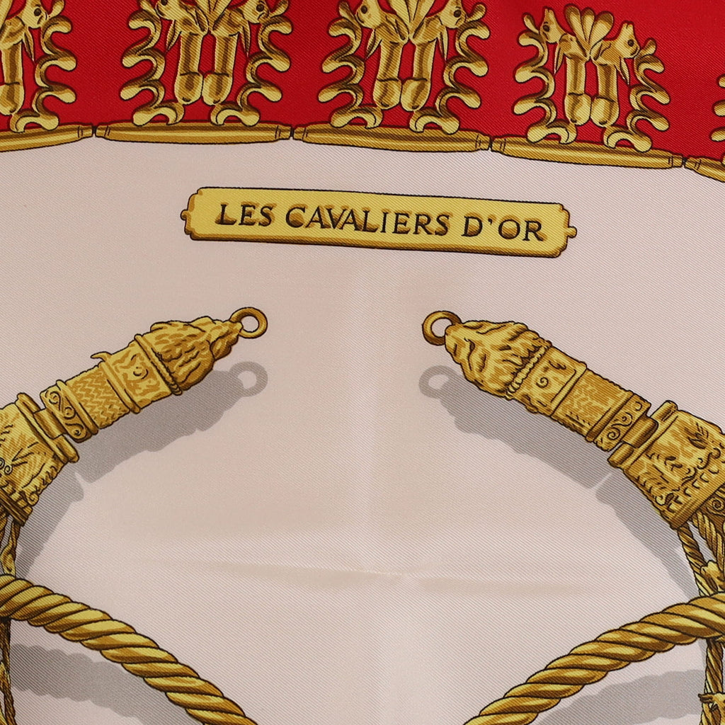 Brand New Boxed Hermès Les Cavaliers D'or Silk Scarf