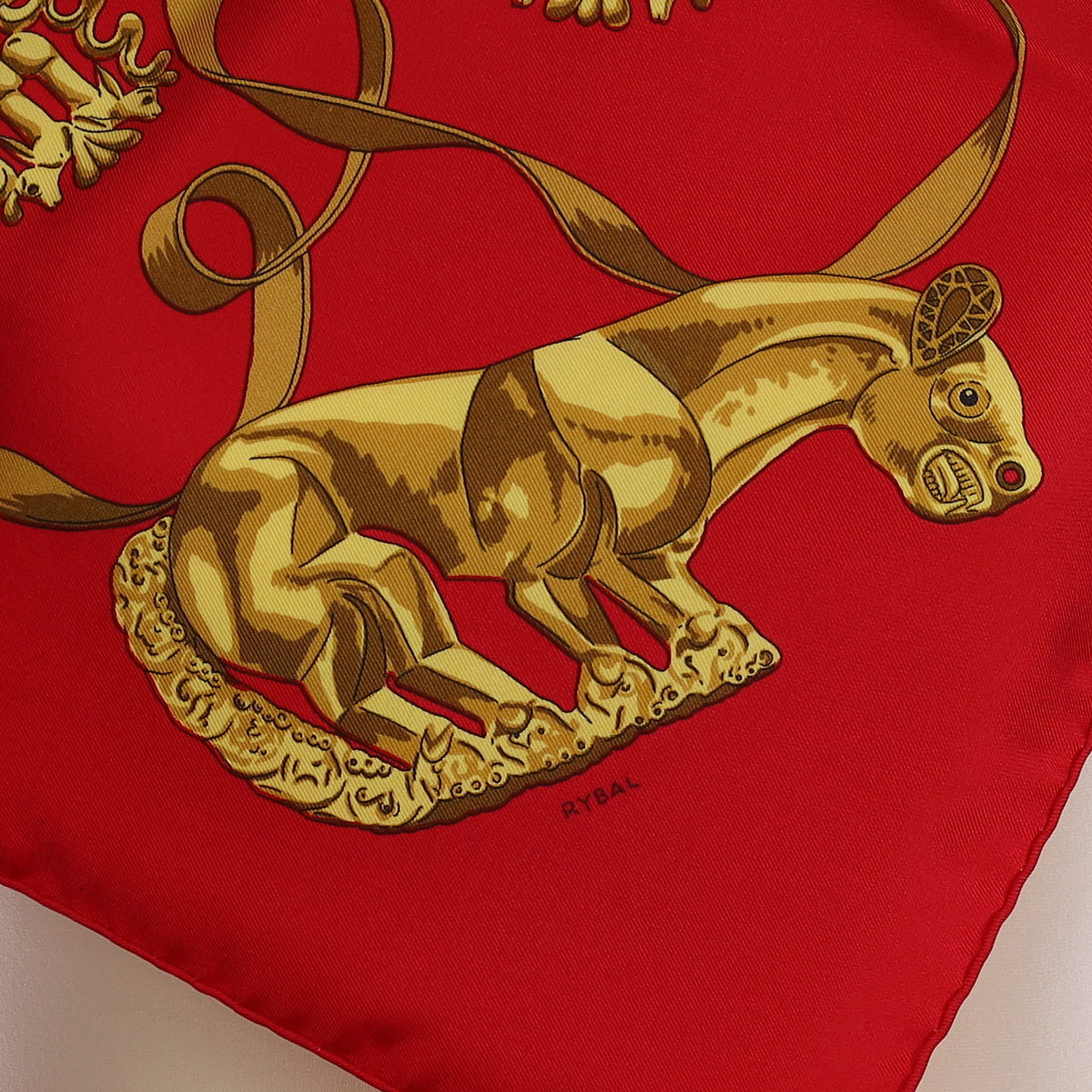 Brand New Boxed Hermès Les Cavaliers D'or Silk Scarf
