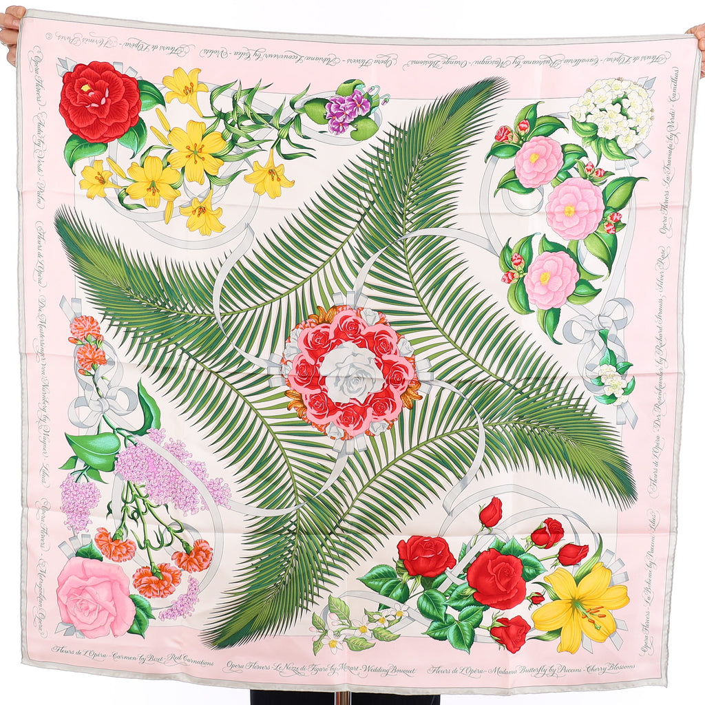 Brand New Boxed Hermès Fleurs de L'Opéra Silk Scarf