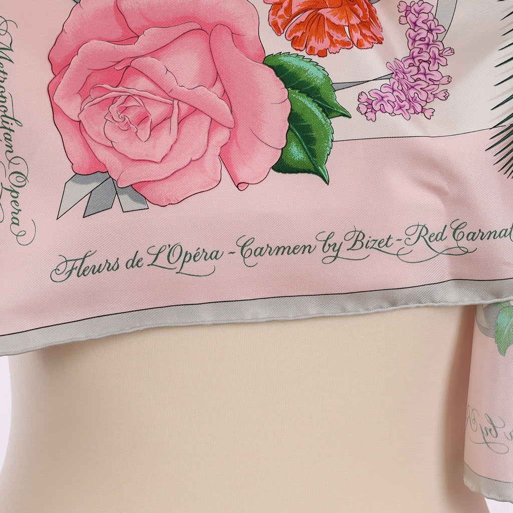 Brand New Boxed Hermès Fleurs de L'Opéra Silk Scarf