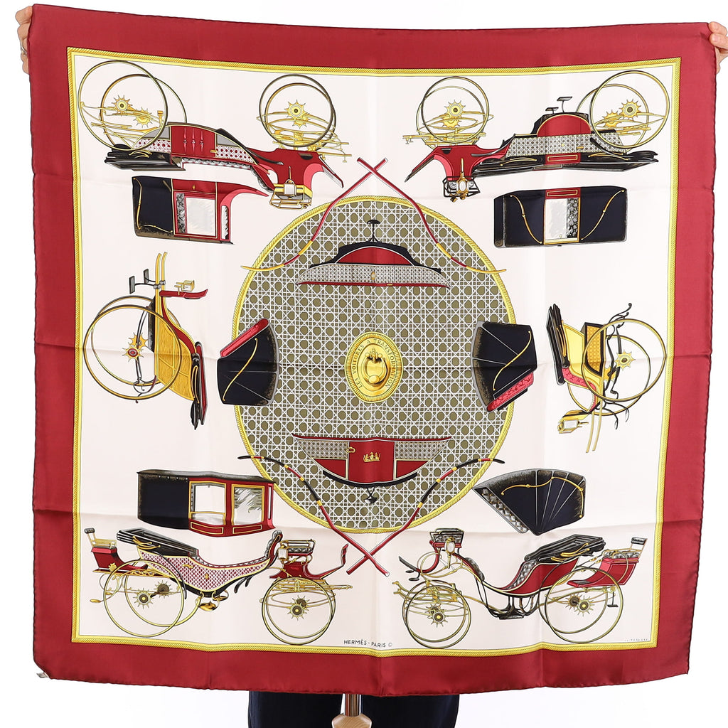 Brand New Boxed Hermès Les Voitures a Transformation Silk Scarf