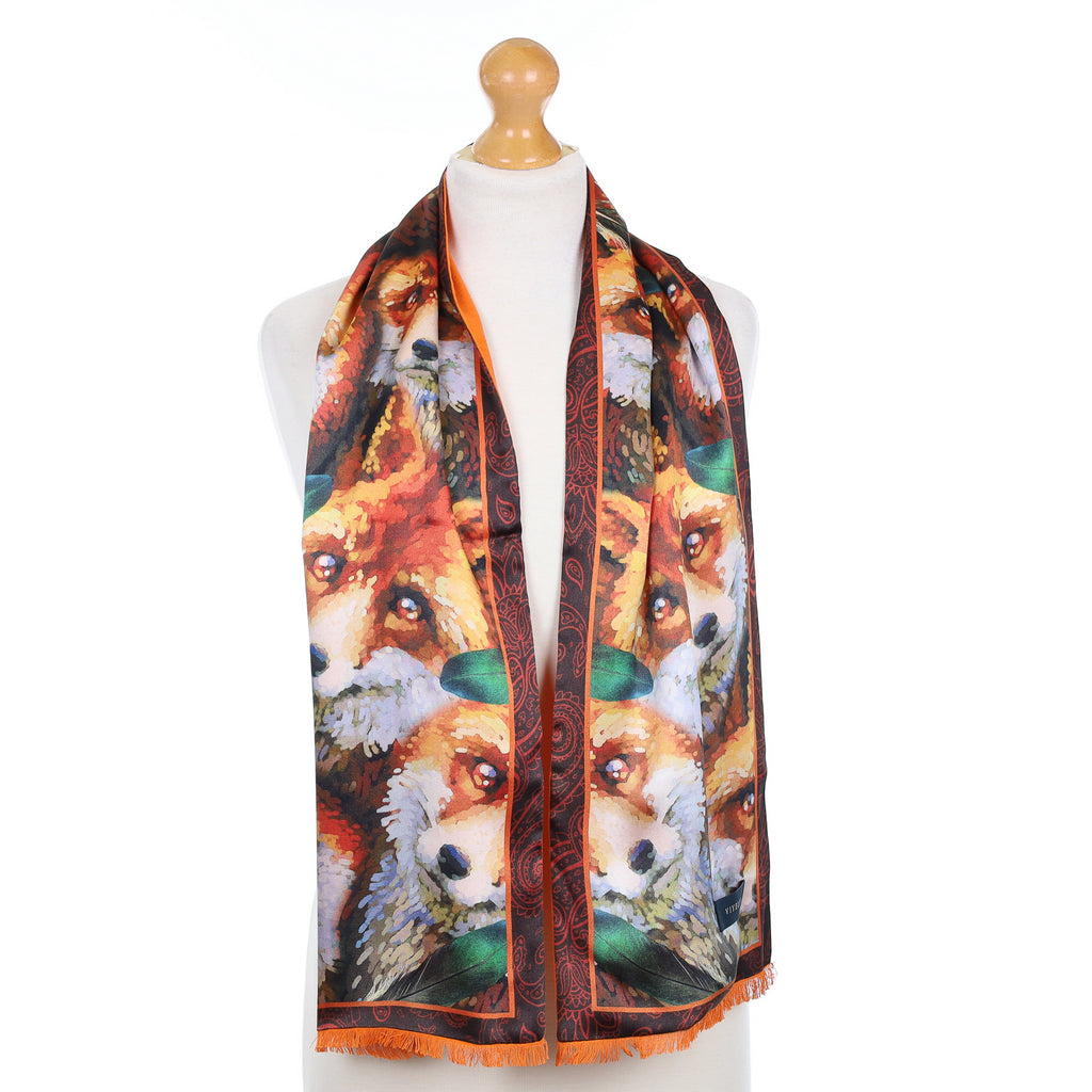 Viyella fox Design Silk Scarf