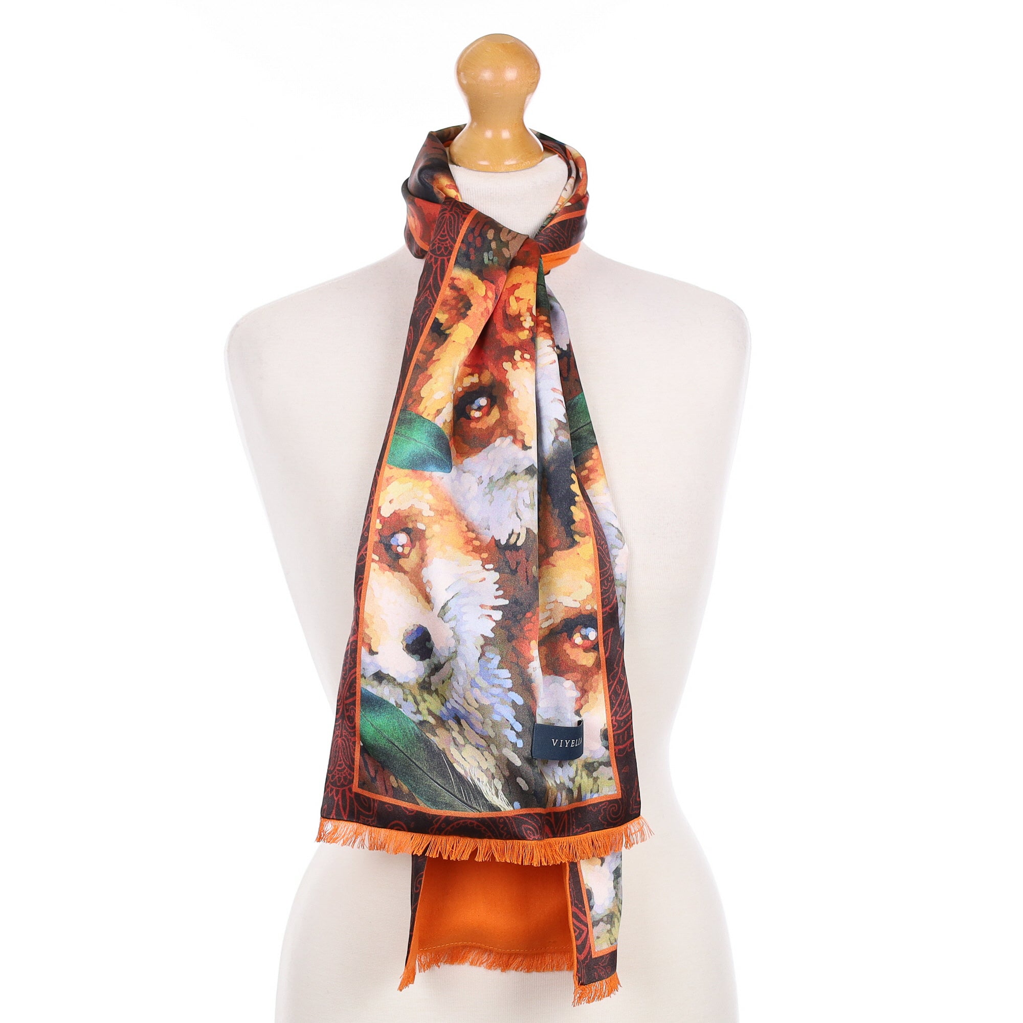 Viyella fox Design Silk Scarf