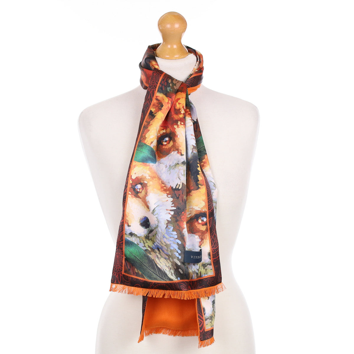 Viyella fox Design Silk Scarf