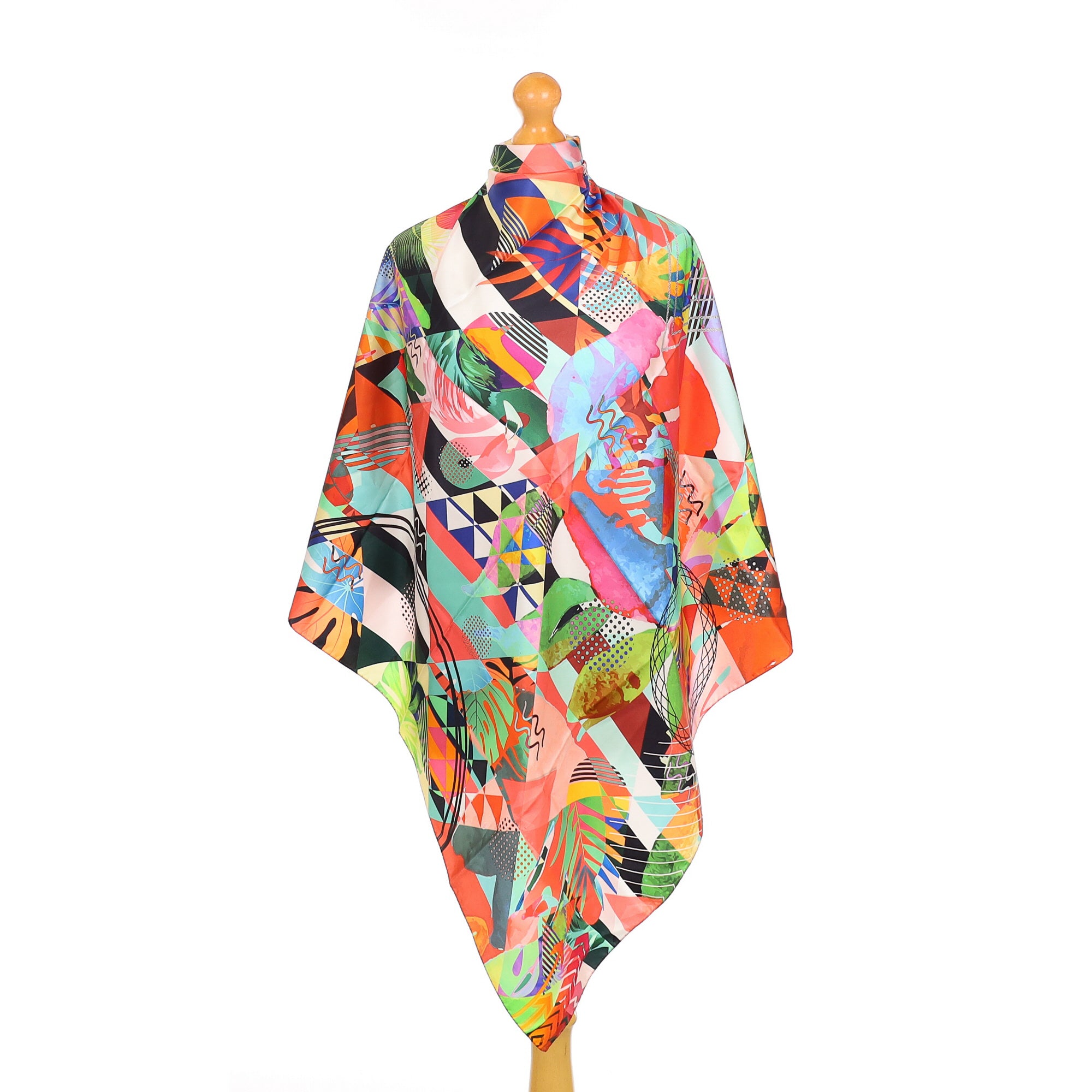 Brand New Nikolas Kohl Abstract Floral Silk Scarf