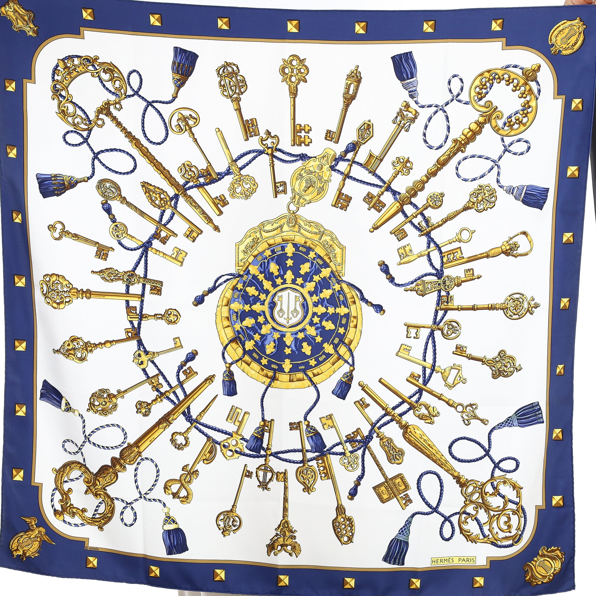 Hermès Les Clefs Silk Scarf