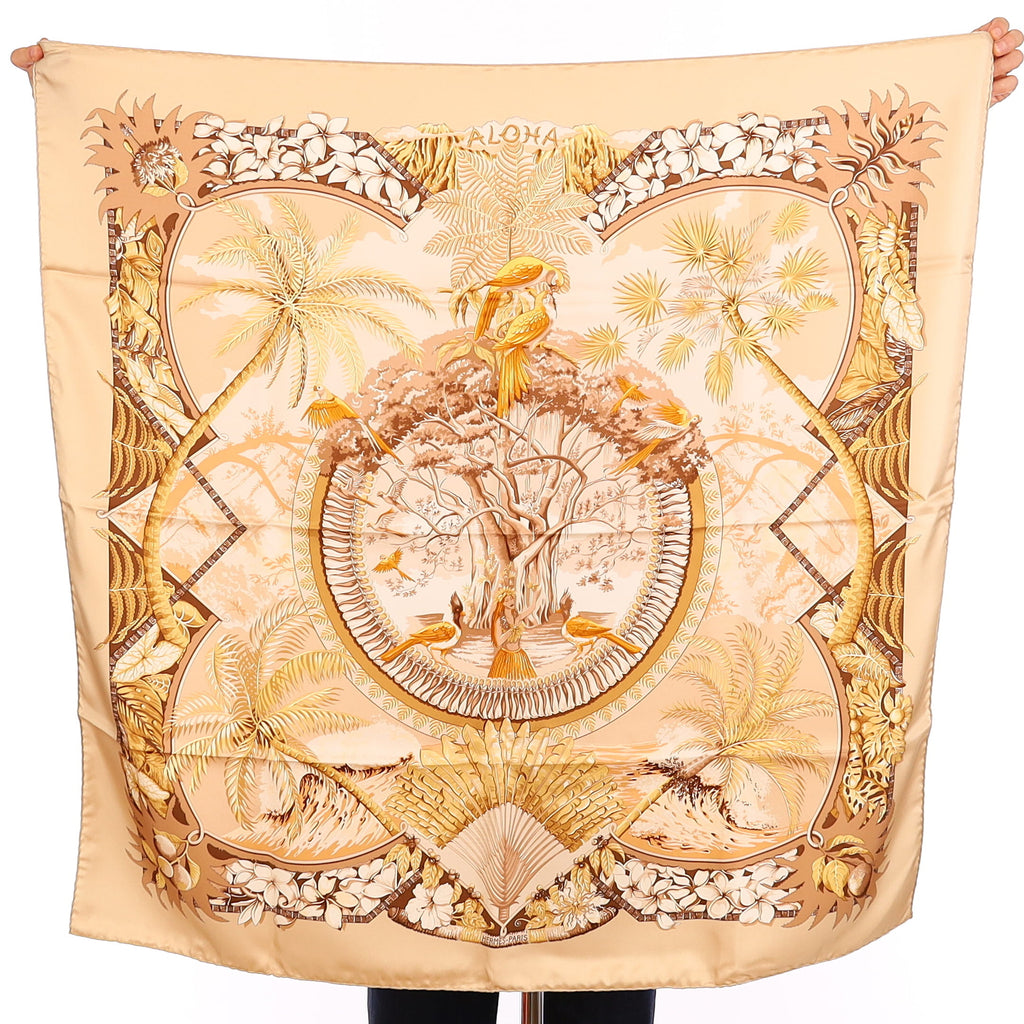 Brand New Boxed Hermès Aloha Silk Scarf
