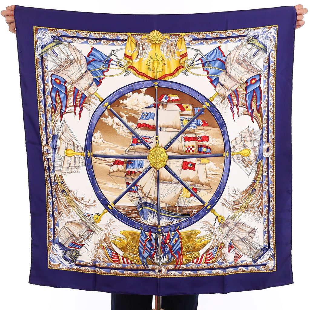 Pristine Boxed Hermès Vive le Vent Silk Scarf Quite Rare