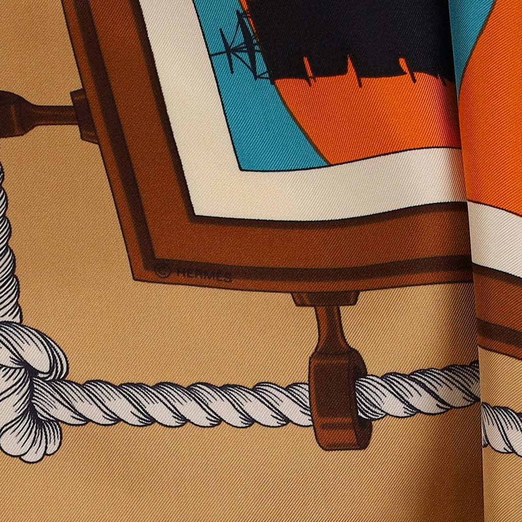 Boxed Hermès Feux de Route Apercus la Nuit en Mer Silk Scarf Quite Rare