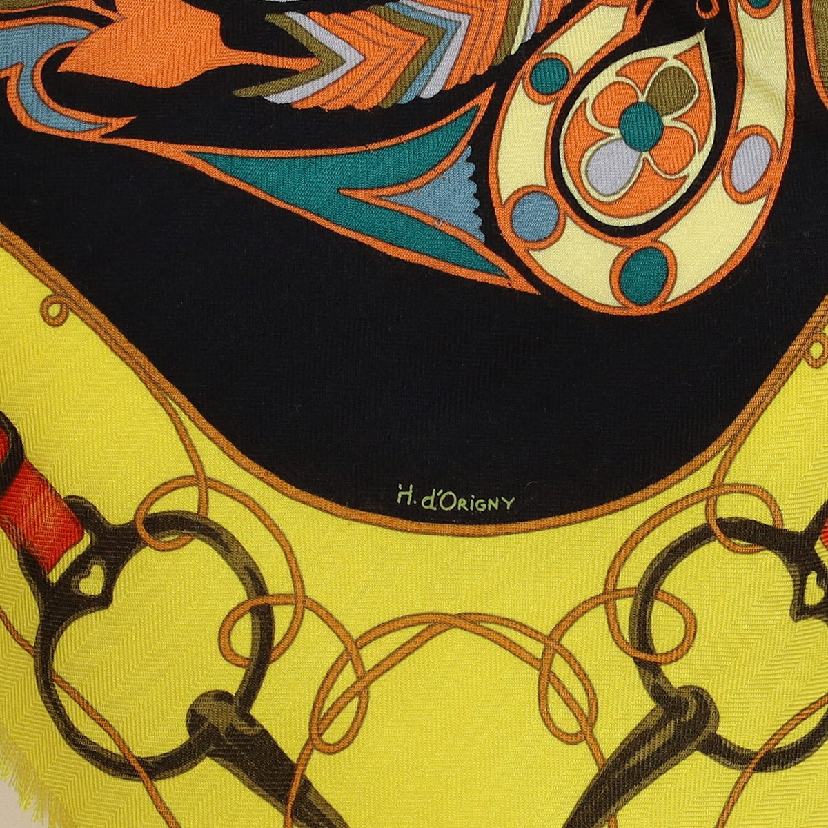 Brand New Boxed Hermès Folklore Cashmere Blend Scarf Quite Rare