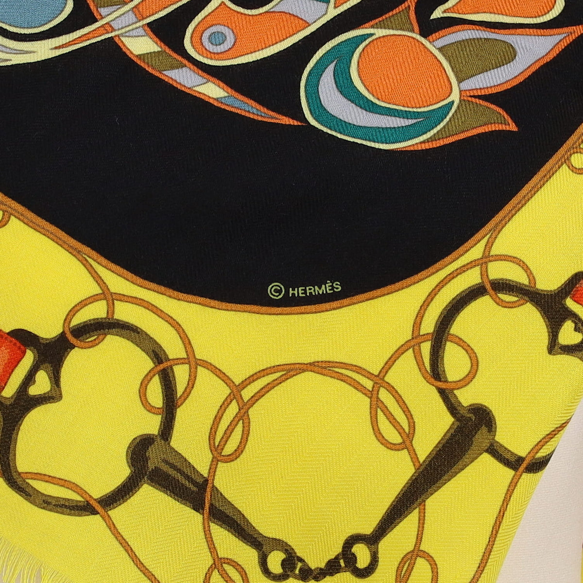 Brand New Boxed Hermès Folklore Cashmere Blend Scarf Quite Rare