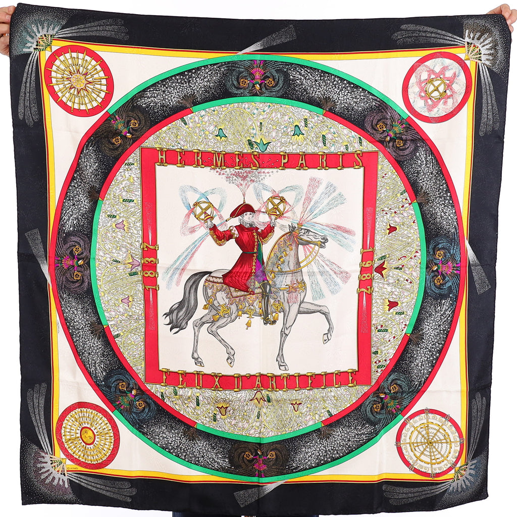 Brand New Boxed Hermès Feux D'Artifice Silk Scarf
