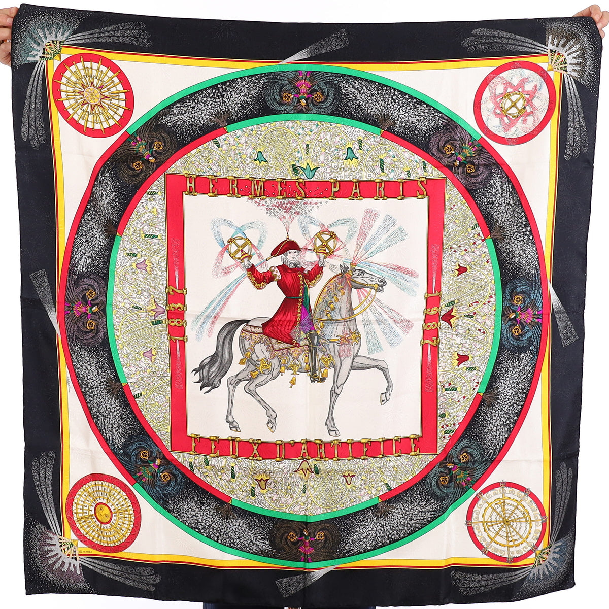 Brand New Boxed Hermès Feux D'Artifice Silk Scarf