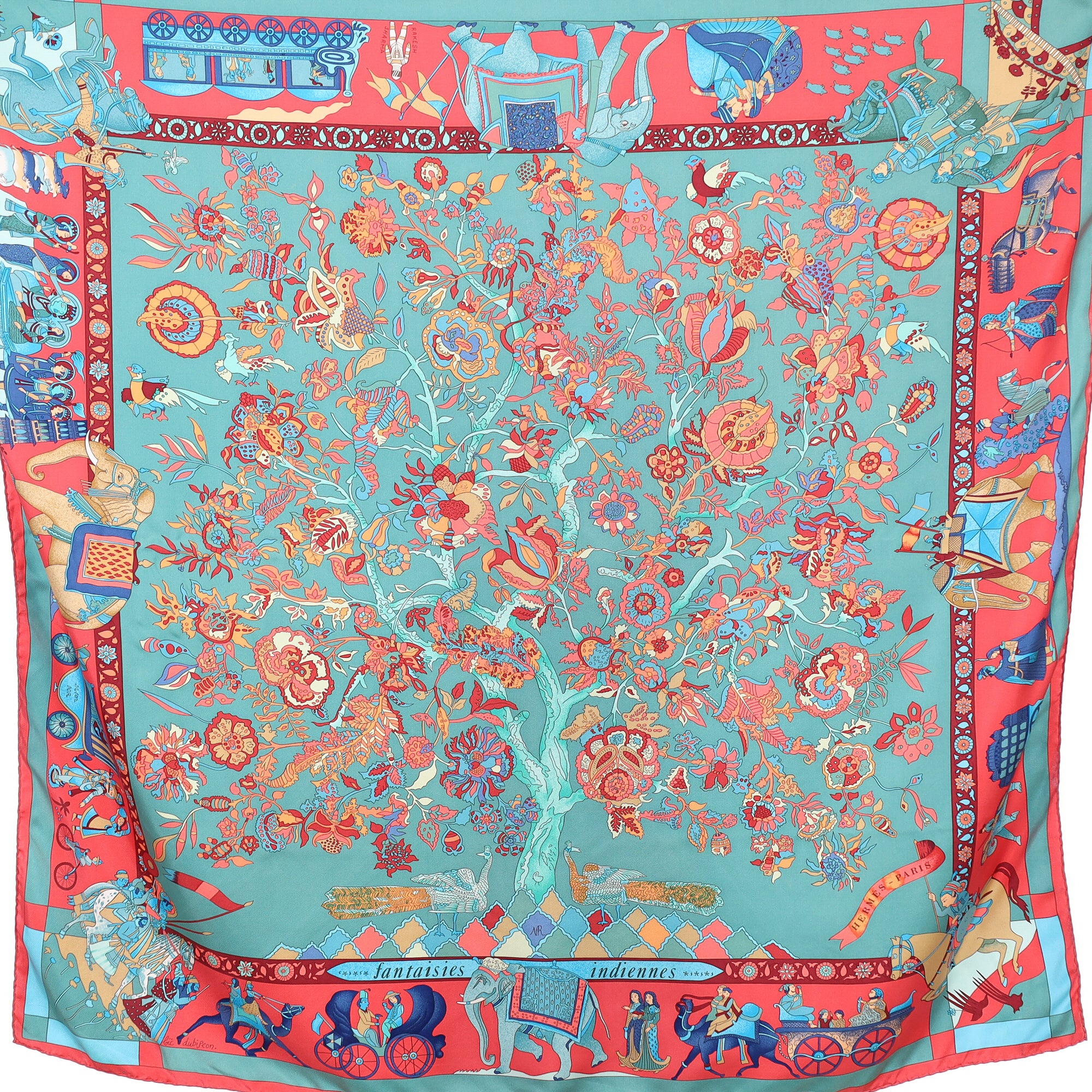 Hermès Fantaisies Indiennes Silk Scarf