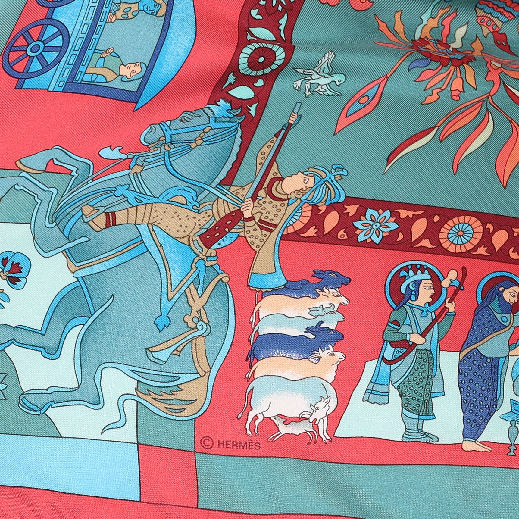 Hermès Fantaisies Indiennes Silk Scarf