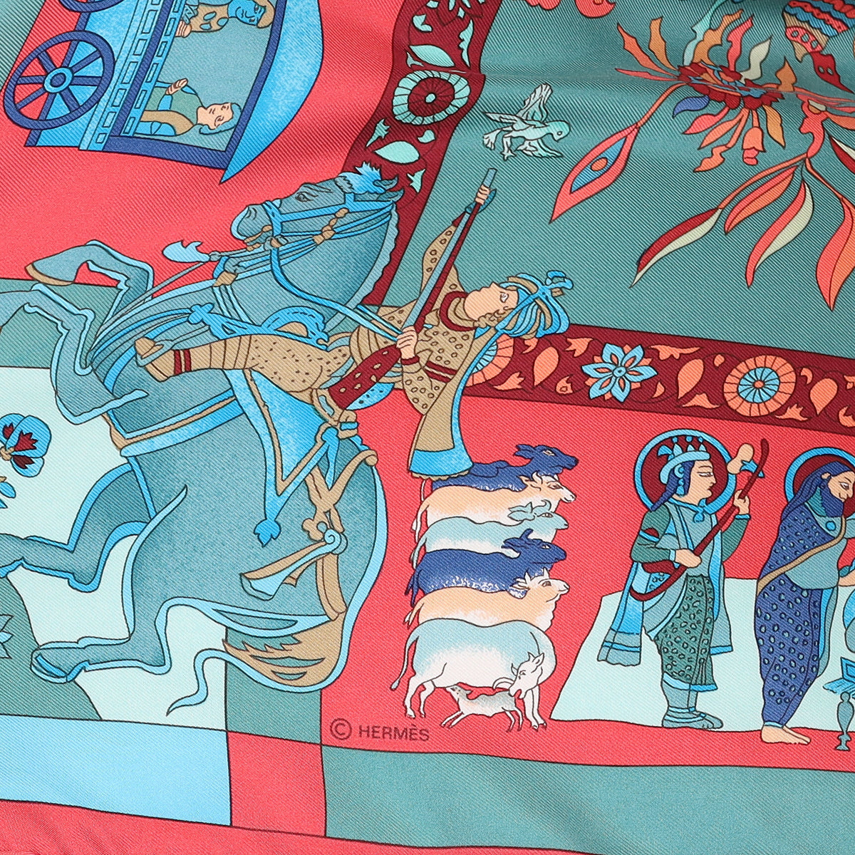 Hermès Fantaisies Indiennes Silk Scarf