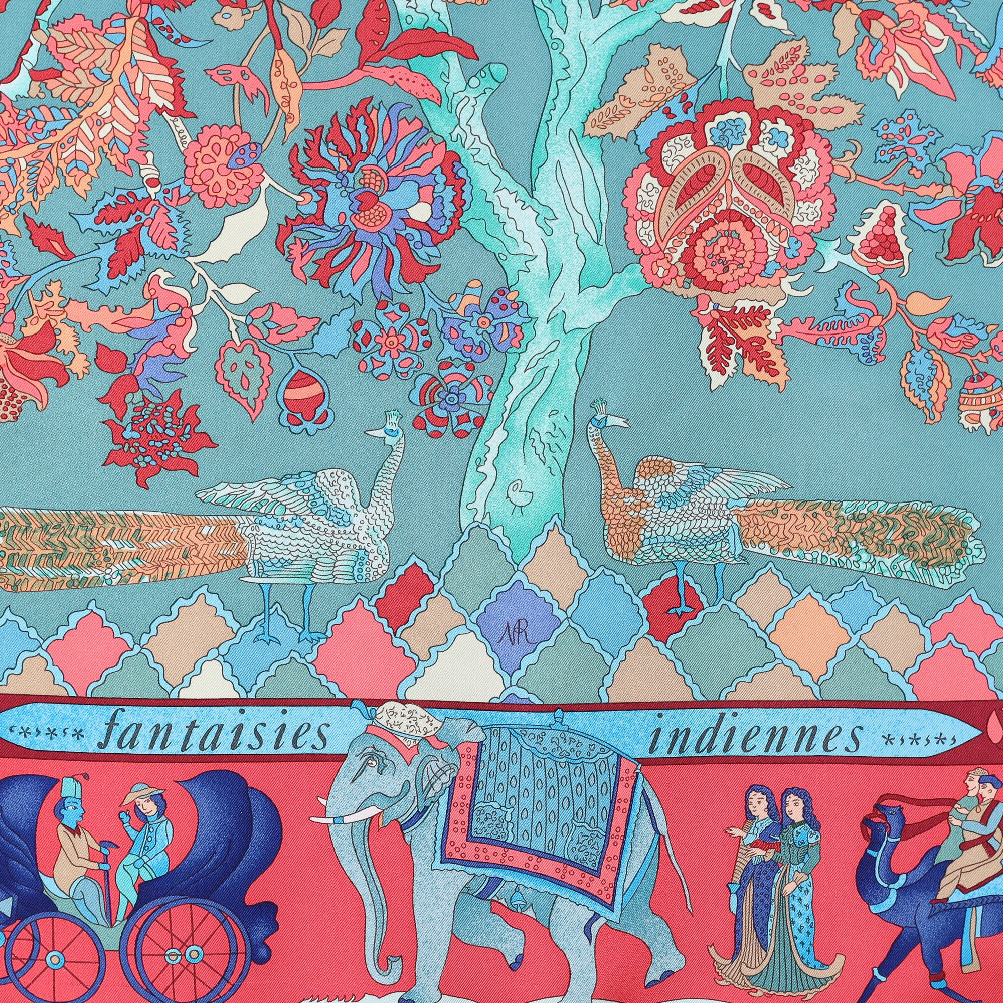 Hermès Fantaisies Indiennes Silk Scarf