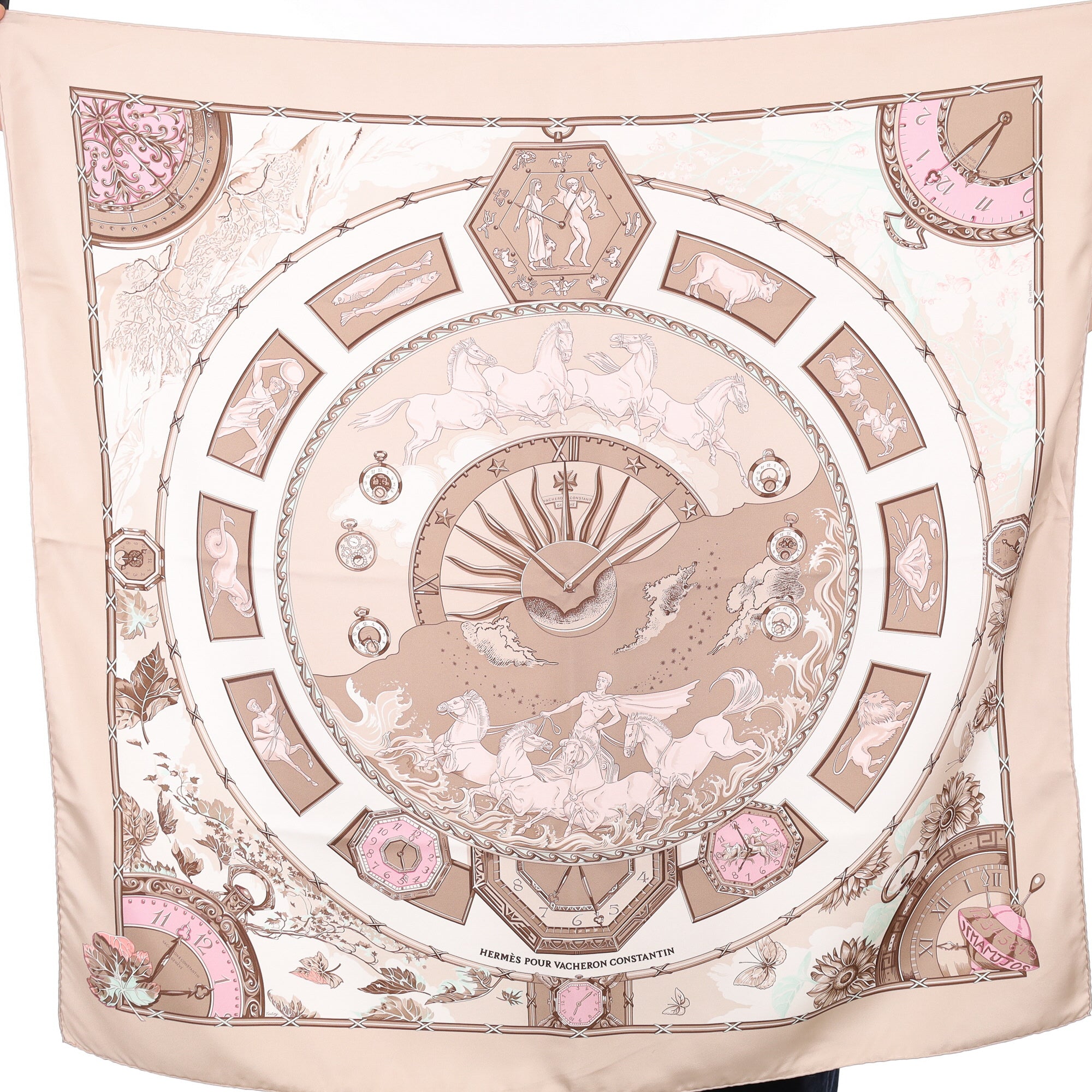 Hermès Pour Vacheron Constantin Silk Scarf Very Rare