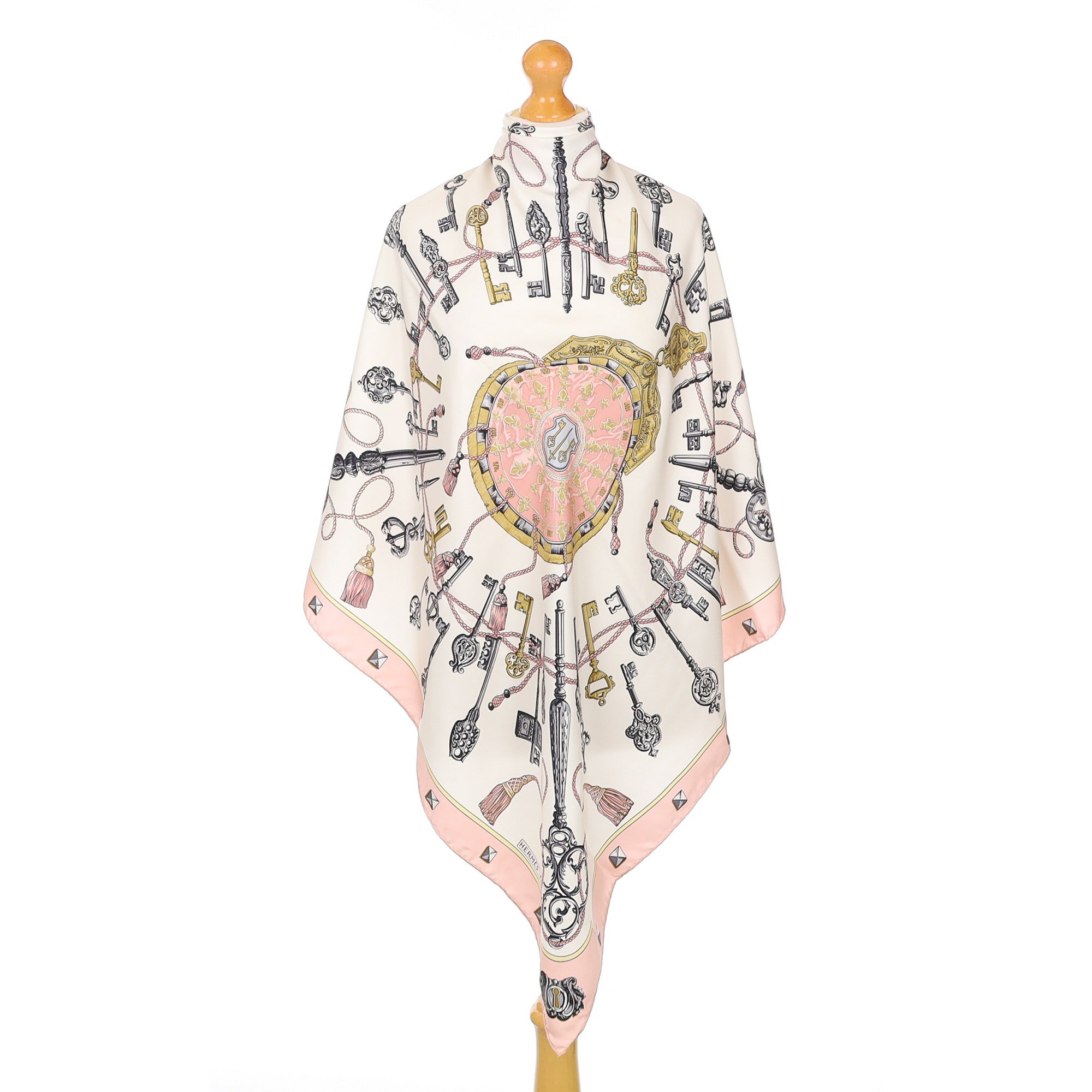 Hermès Les Cles Silk Scarf