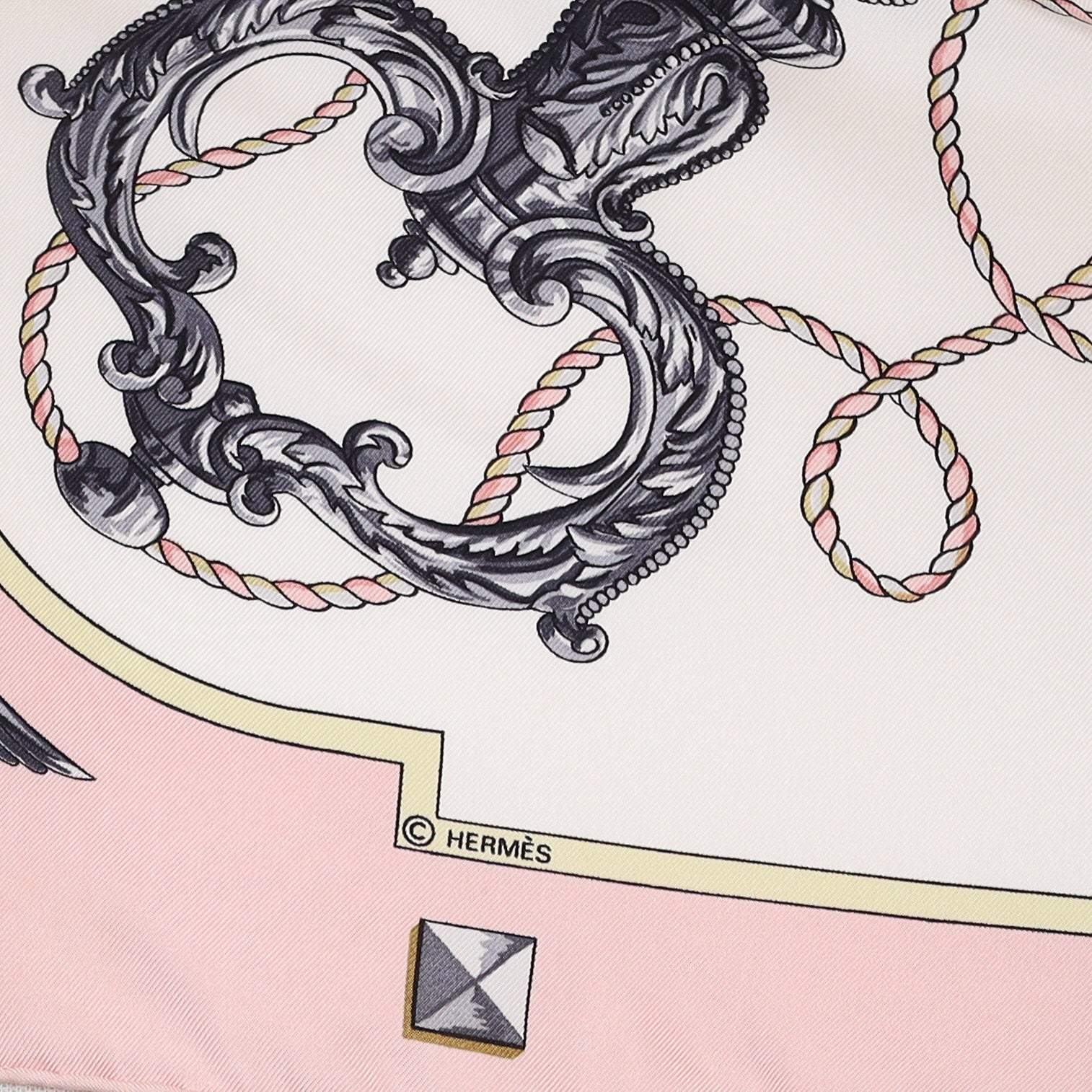 Hermès Les Cles Silk Scarf
