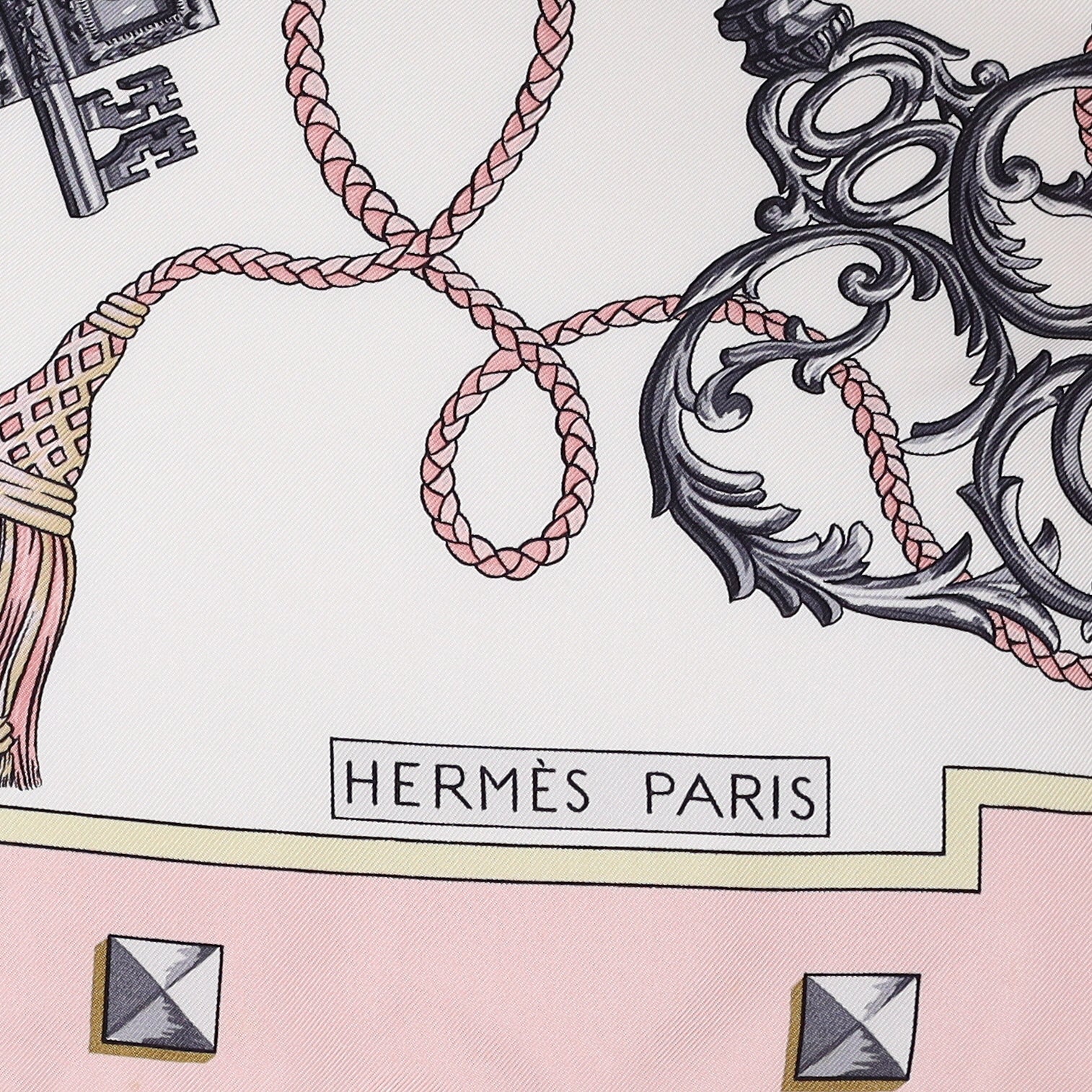 Hermès Les Cles Silk Scarf