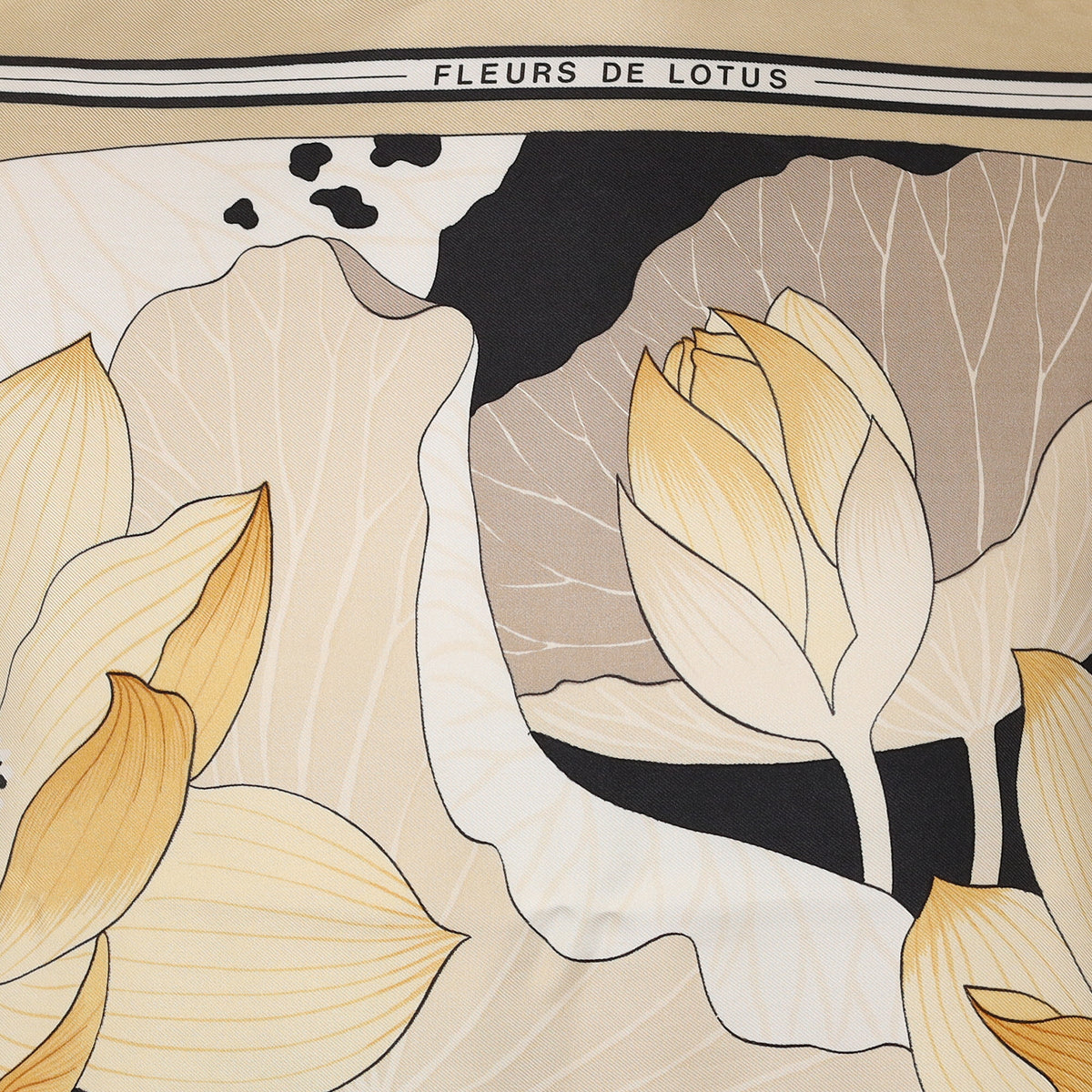 Hermès Fleurs de Lotus Silk Scarf