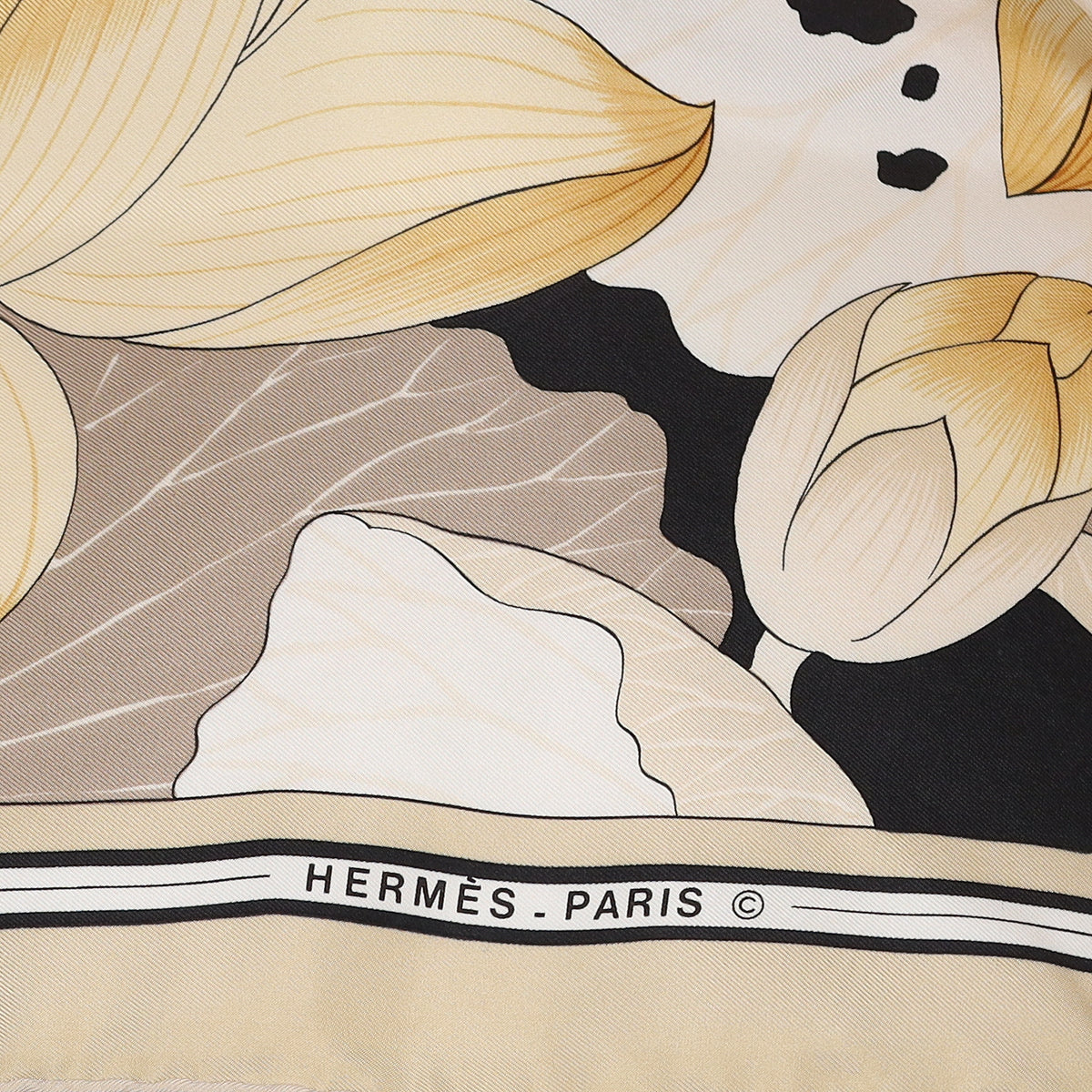 Hermès Fleurs de Lotus Silk Scarf
