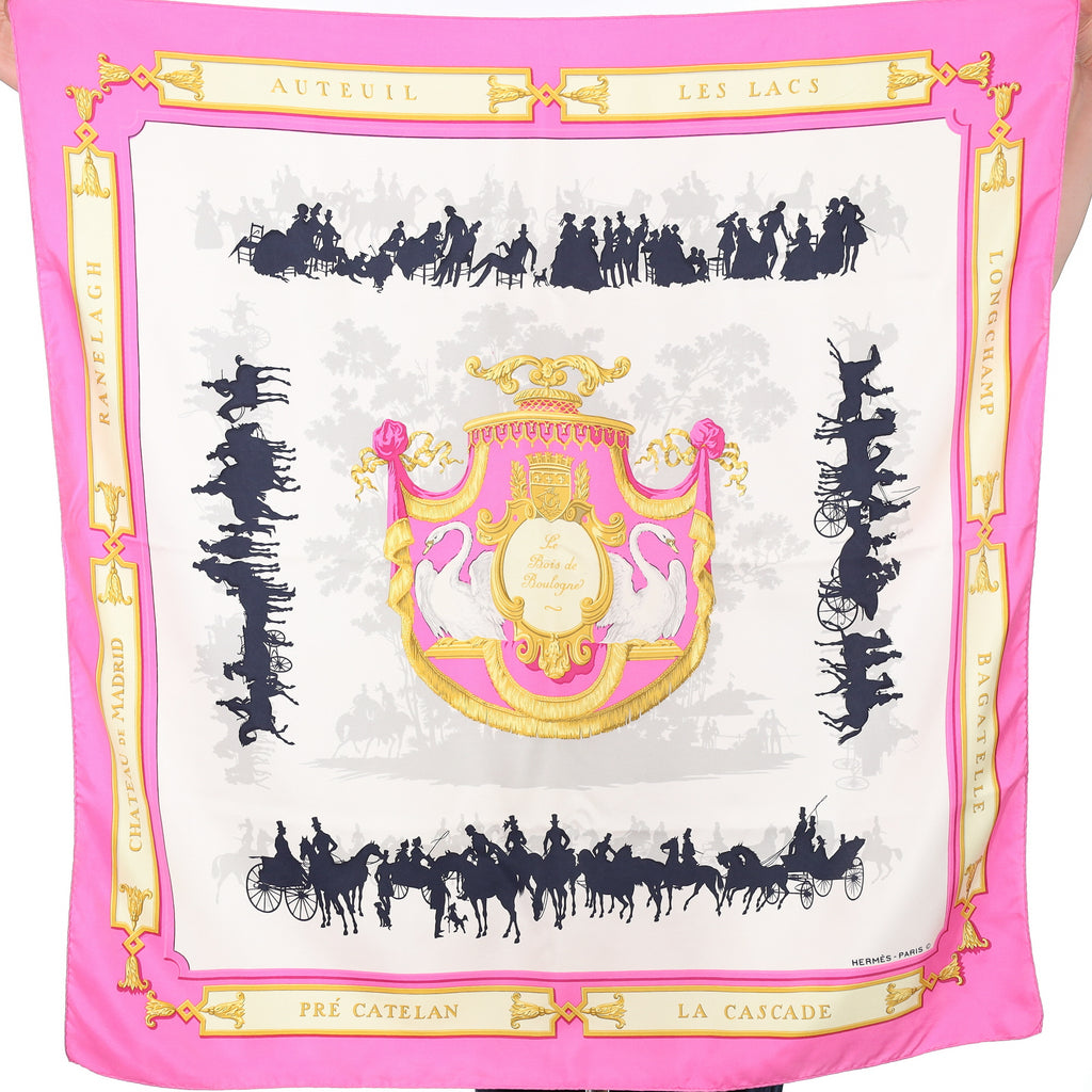 Hermès Le Bois de Boulogne Vintage Silk Scarf Quite Rare
