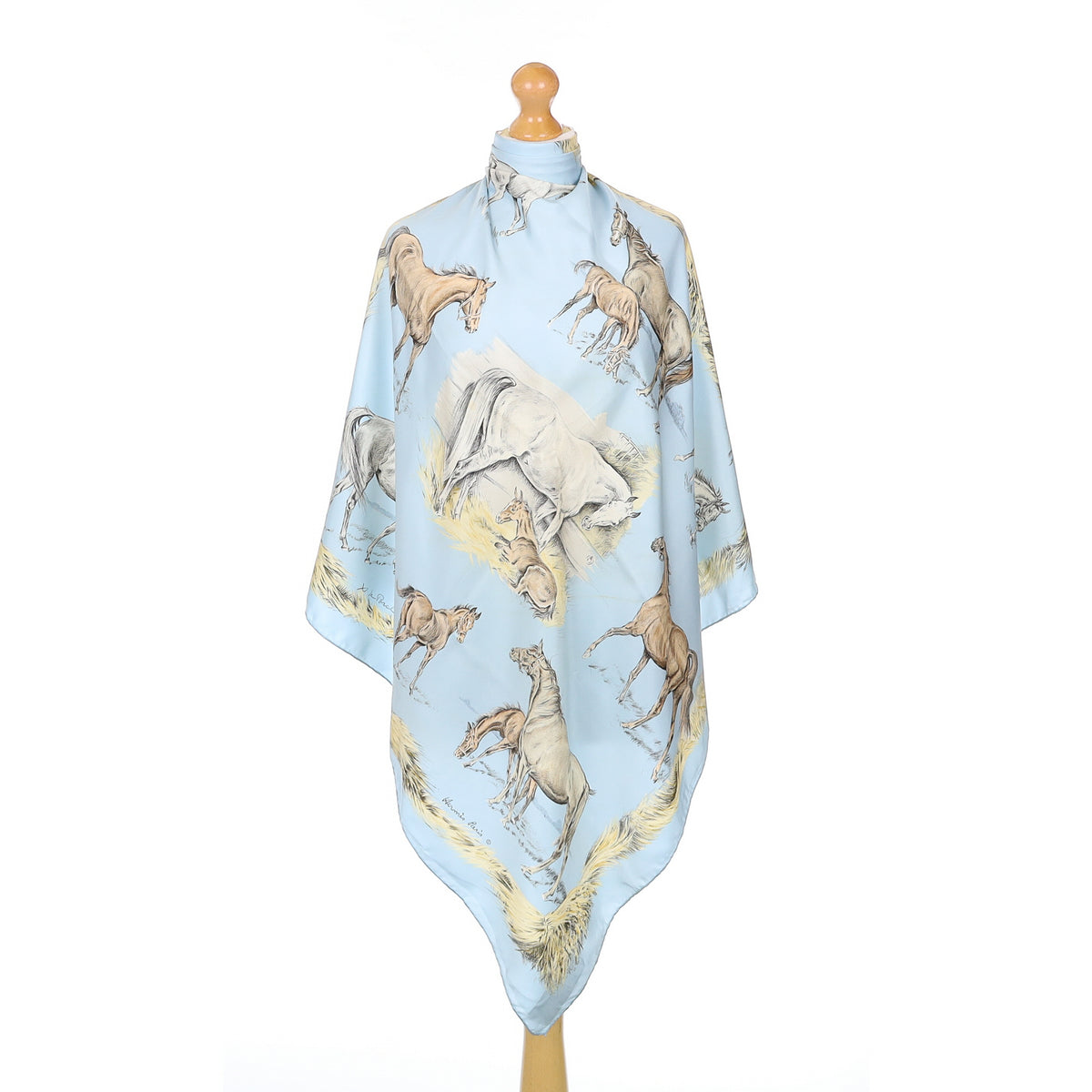 Hermès Les Poulains Silk Scarf Rare