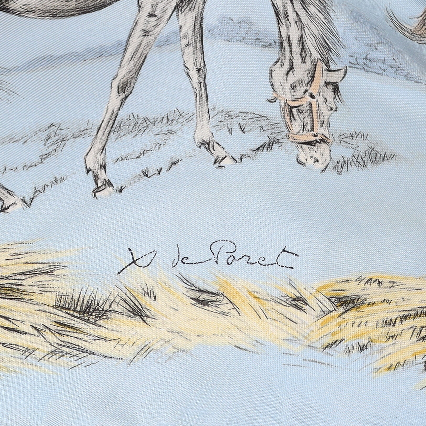 Hermès Les Poulains Silk Scarf Rare