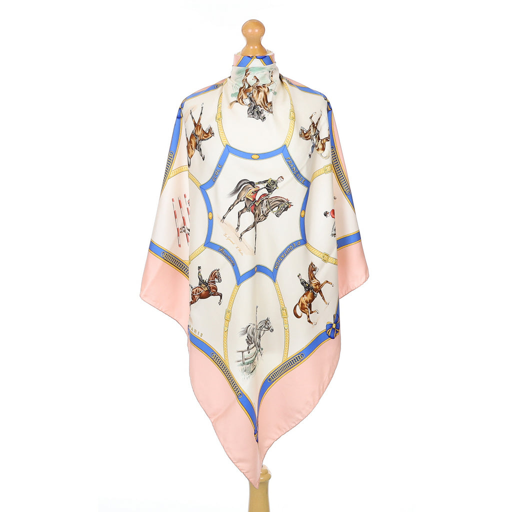 Hermès Ecole Française d'Equitation saumur Silk Scarf