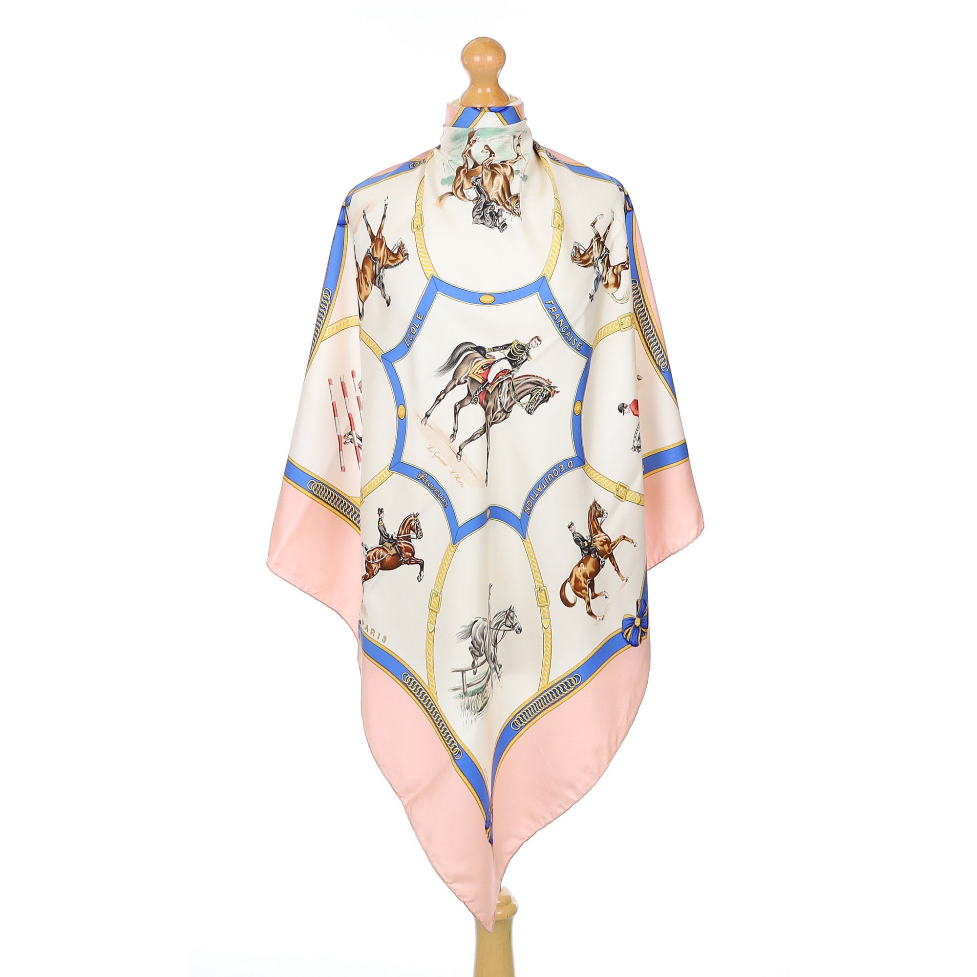 Hermès Ecole Française d'Equitation saumur Silk Scarf