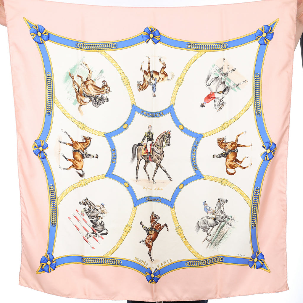Hermès Ecole Française d'Equitation saumur Silk Scarf