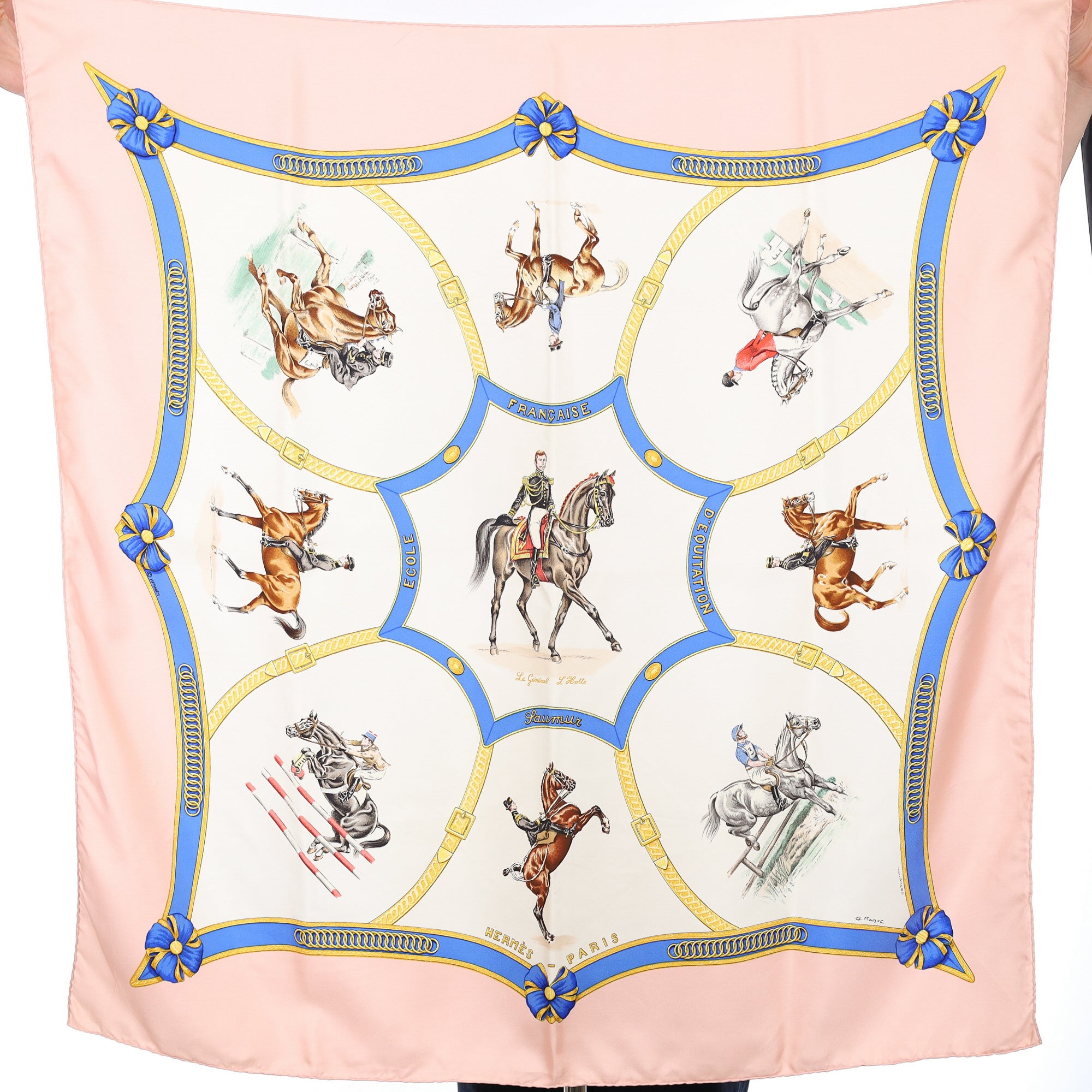 Hermès Ecole Française d'Equitation saumur Silk Scarf