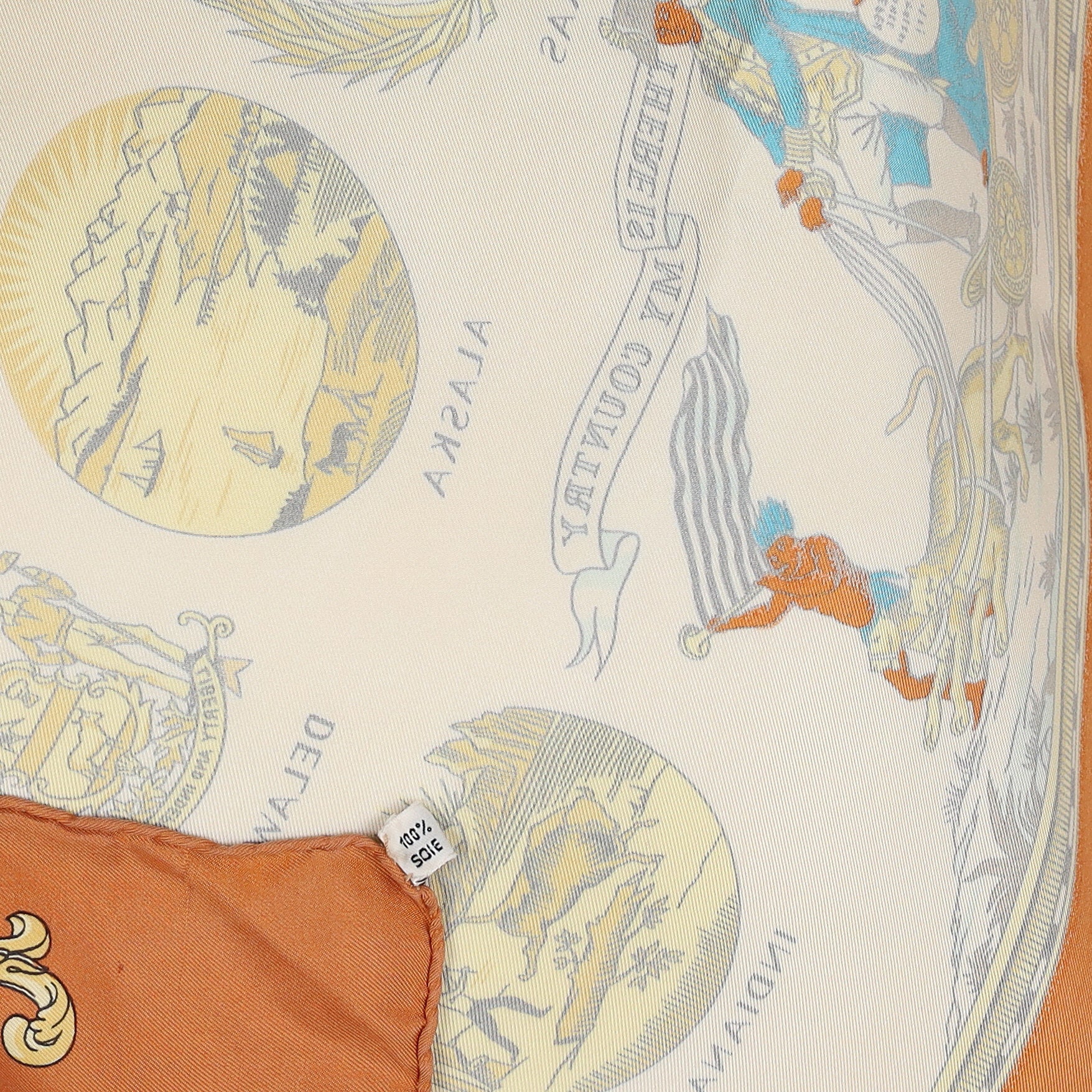 Hermès Arms of The United States Silk Scarf Quite Rare