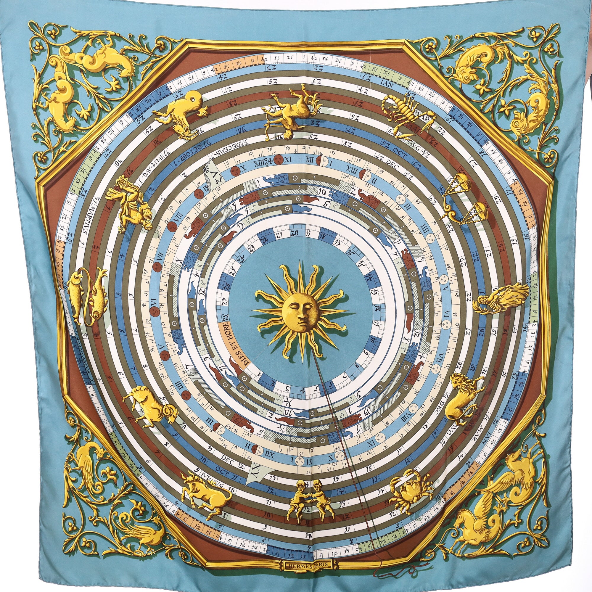 Hermès Dies et Hore Silk Scarf