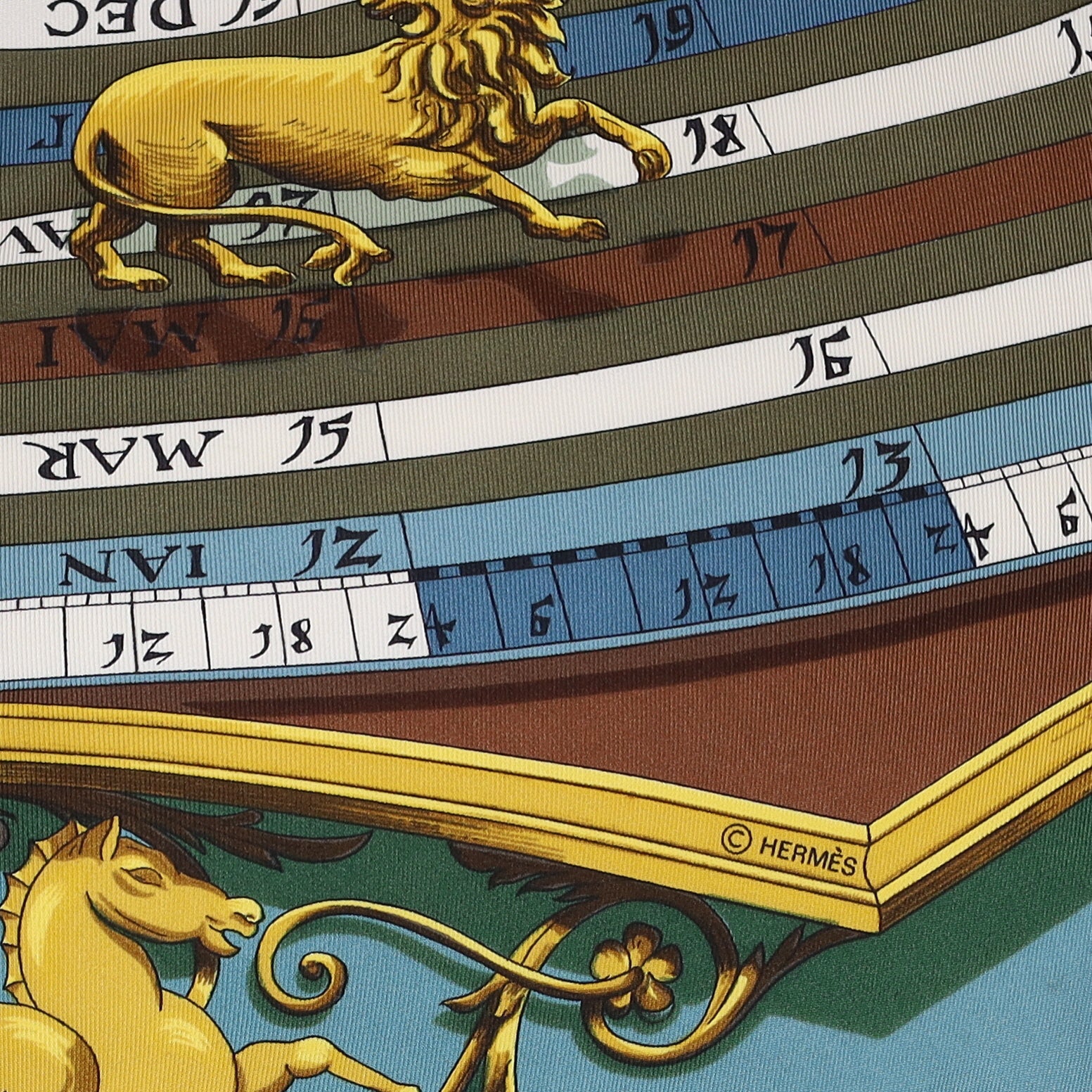 Hermès Dies et Hore Silk Scarf