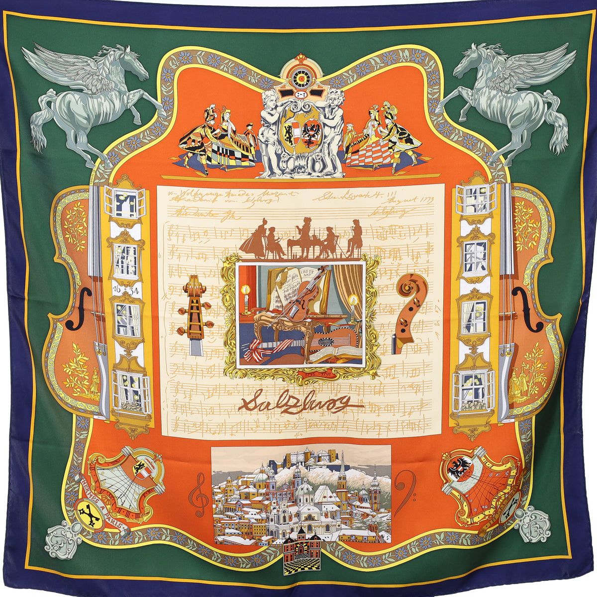 Hermès In Salzburg Silk Scarf Quite Rare