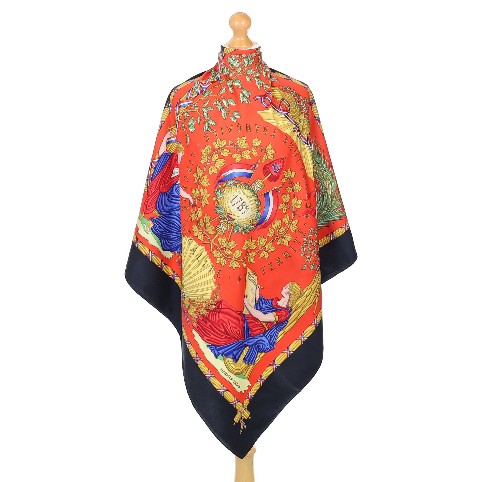 Hermès République Française Liberte Egalité Fraternité Silk Scarf