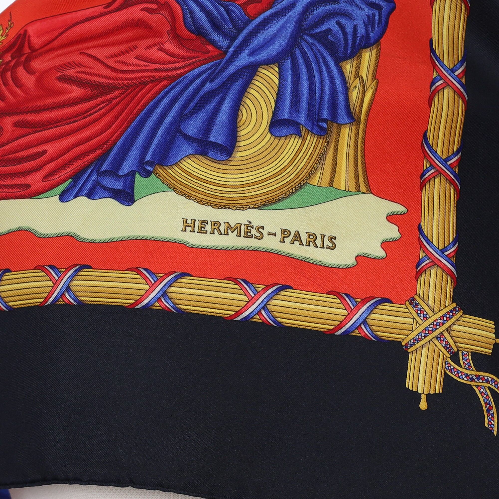 Hermès République Française Liberte Egalité Fraternité Silk Scarf